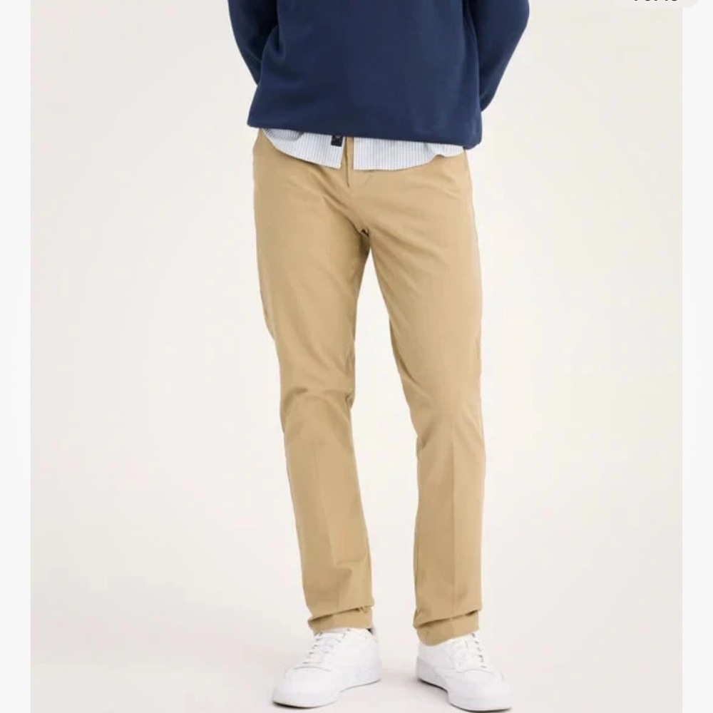 Dockers Signature Khakis Mens Pants Slim Fit Wrinkle Free 32x32  100% cotton